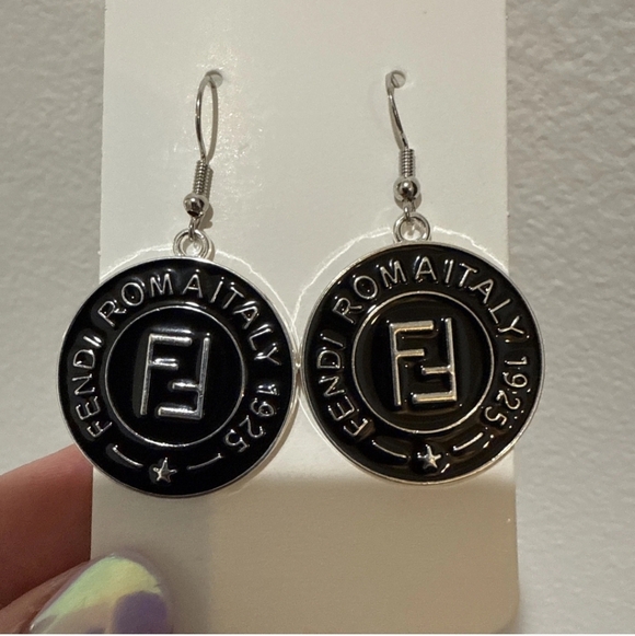 FENDI Zipper Pulls (2) W/Shepherd Hooks - Picture 1 of 5